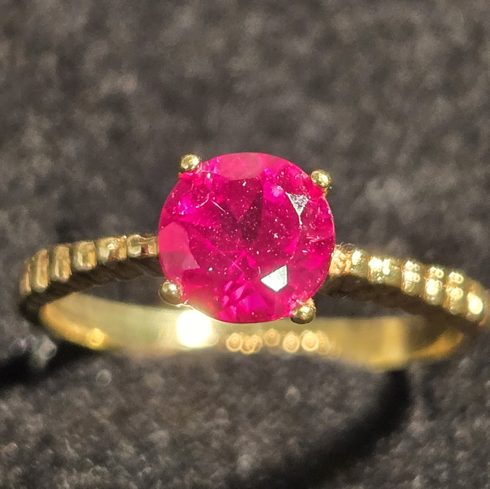 VTG ESPO RUBY RING 14K GE Size 7 1/2